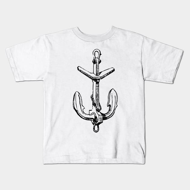 Old anchor Kids T-Shirt by FisherCraft
